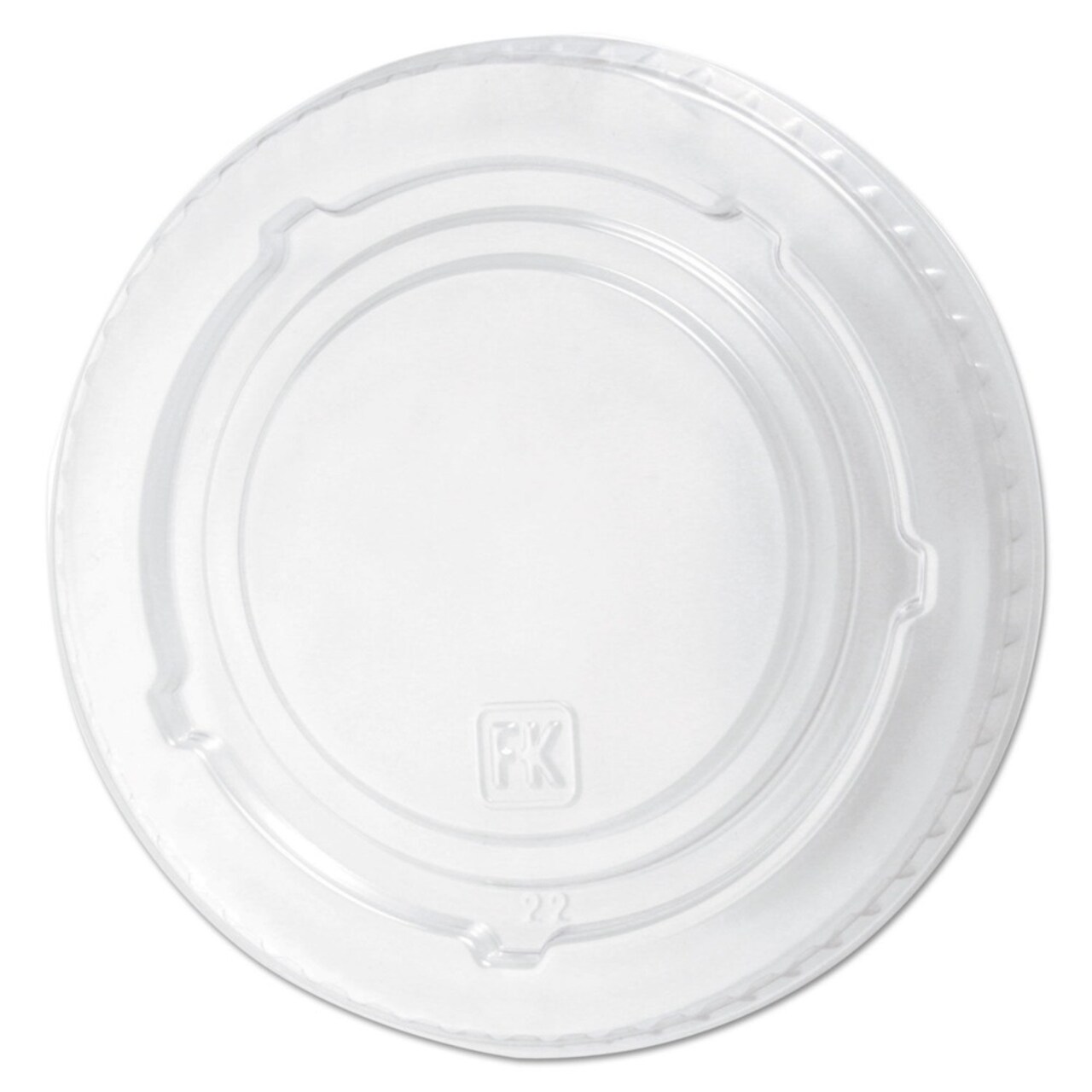 Fabri-Kal Kal-Clear/Nexclear Plastic Drink Cup Lids, Fits 12 oz to 20 oz Cold Cups - Clear (1000/Carton)